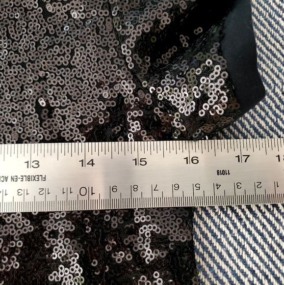 Black Party Dress! Joe Fresh - Size L -  Sequin Shift Mini Dress - BNWT - Picture 5 of 10